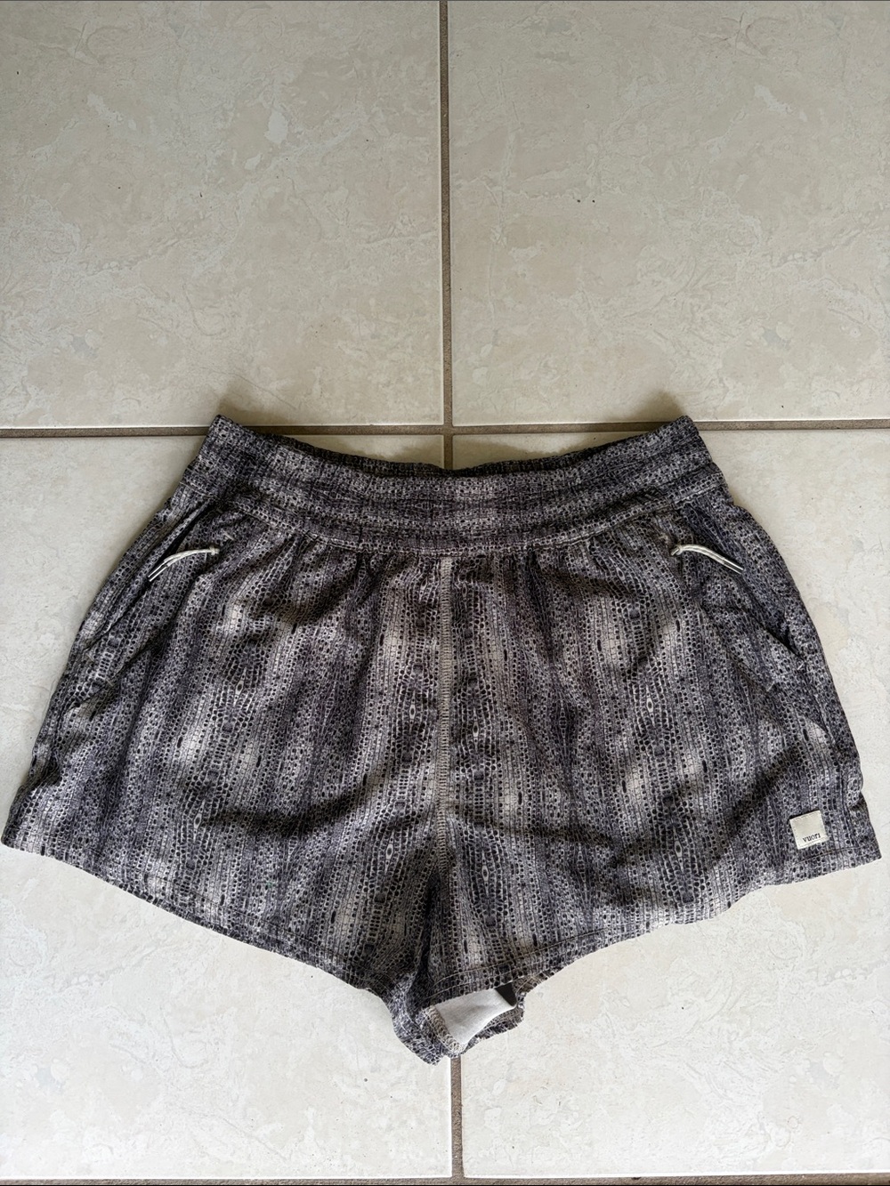 Vuori Gray Textured looking Athletic Shorts